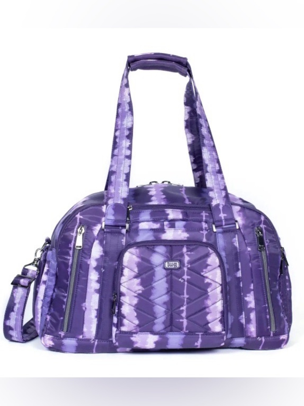 Lug Propeller 2 Overnight Travel Bag Shibori Purple Tie Dye